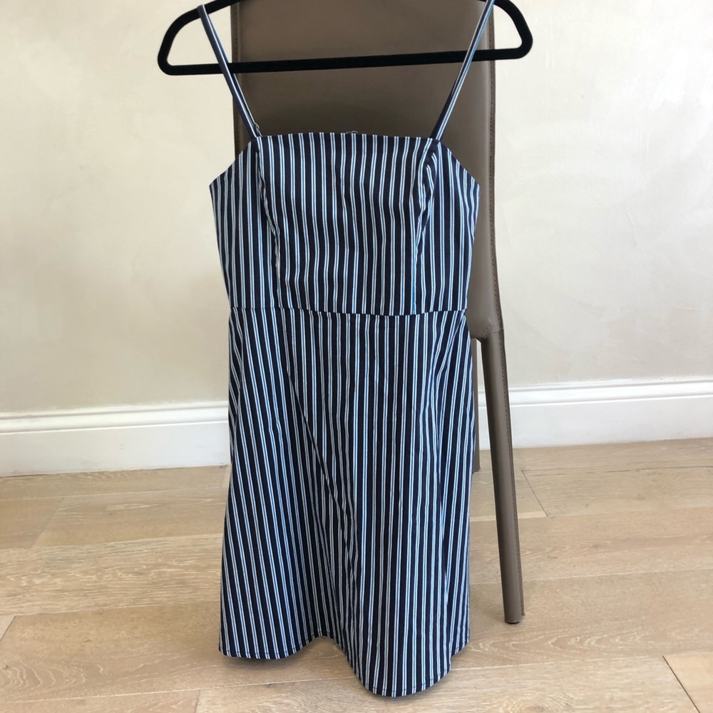 URBAN OUTFITTERS STRIPED BLUE MINI DRESS